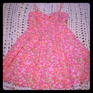 Neon floral print Lily Pulitzer A-line short dress